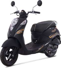 Xe Ga 50cc Elite SYM Đen Mờ/Đỏ Mận