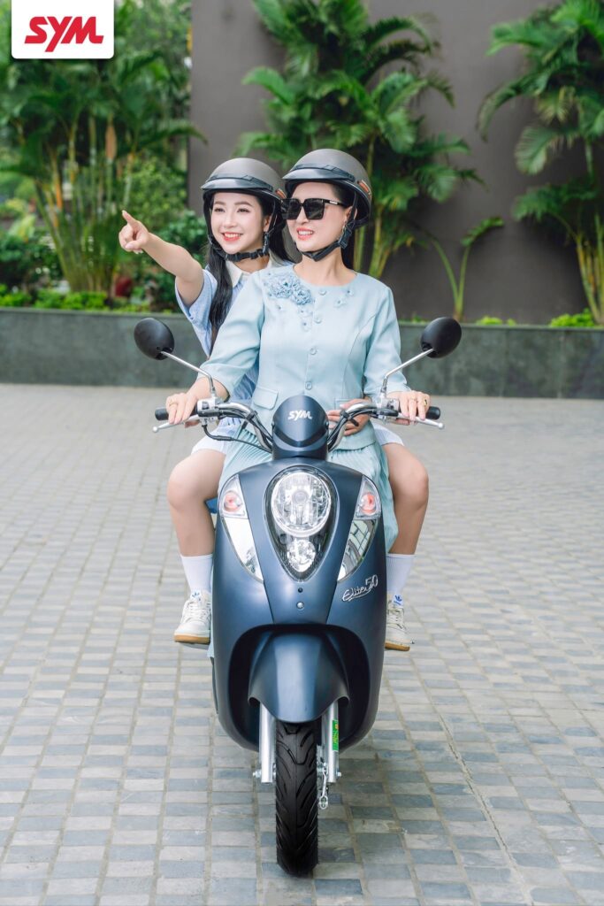 Hiệu suất xe ga 50cc Elite SYM Đen Mờ/Đỏ Mận