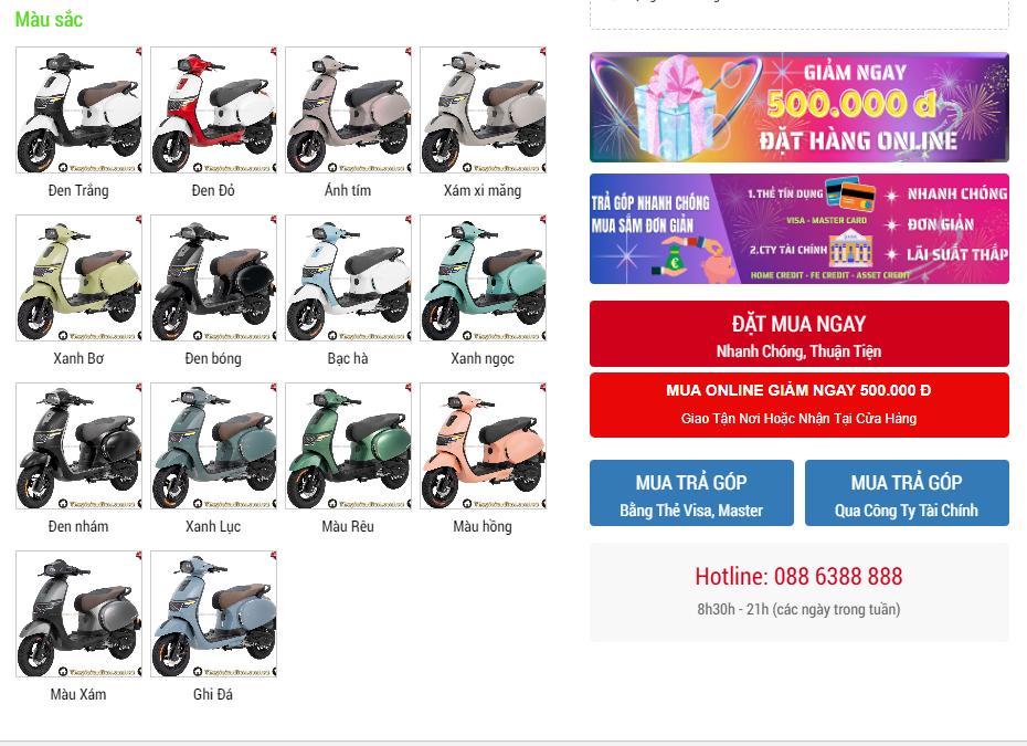 Xe ga 50cc Osakar Rova P phong cách thể thao, cá tính mạnh mẽ