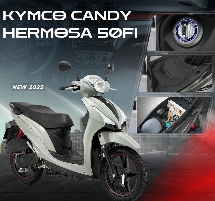 Kymco Candy Hermosa FI lái êm như SH nhờ động cơ và thiết kế