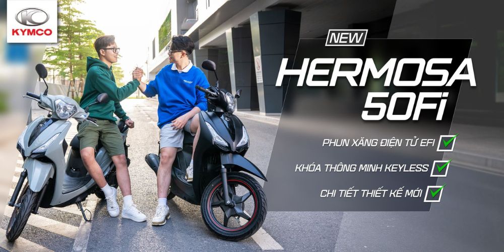 Xe ga Kymco 50cc phù hợp với các em học sinh sinh viên chưa đủ 18 tuổi